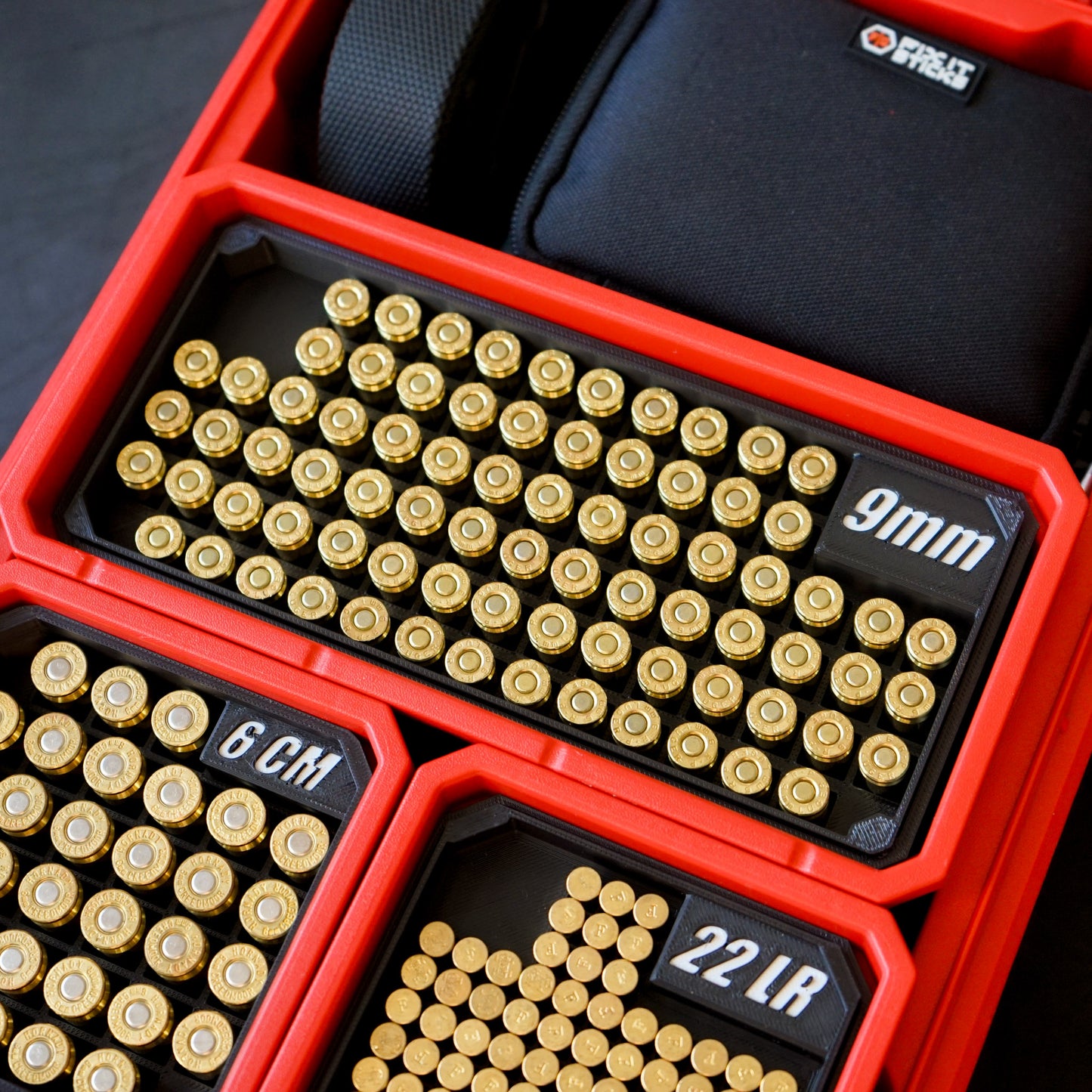 Large Rifle Pistol Cartridge Inserts for Deep Milwaukee Bins