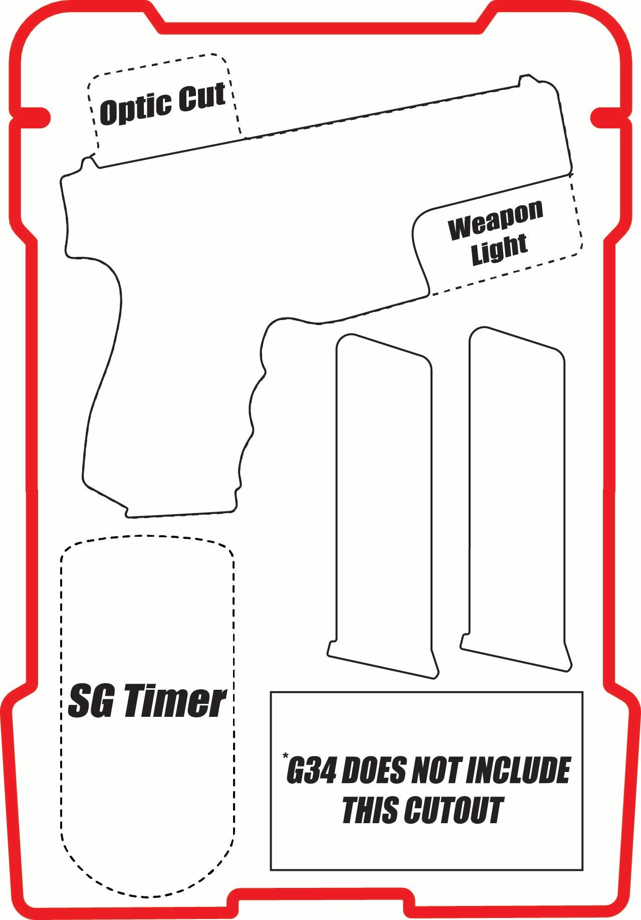 Glock 19 (Gen 3) Foam Insert for Slim Milwaukee Packout
