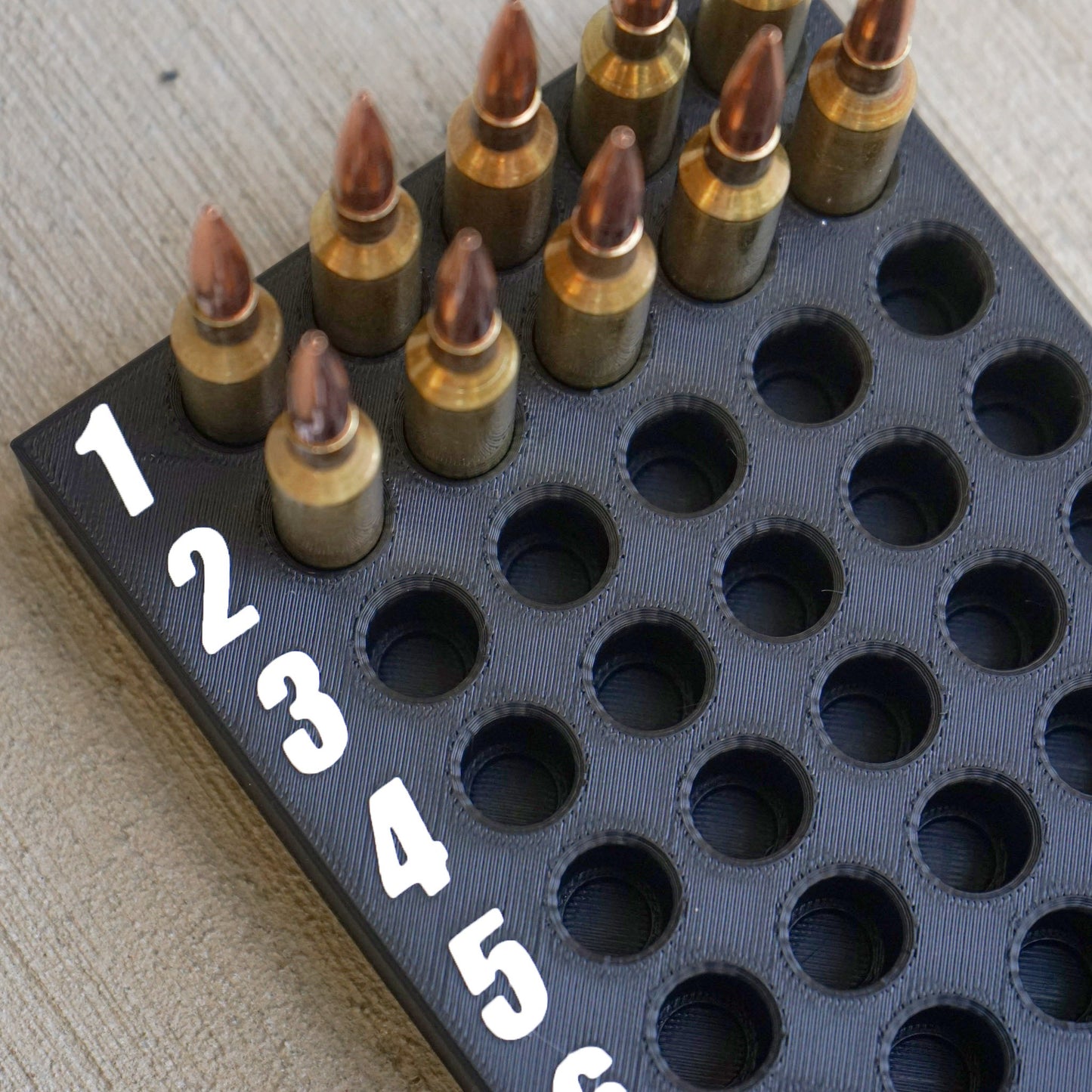 Numbered Loading Block for Reloading Ammo