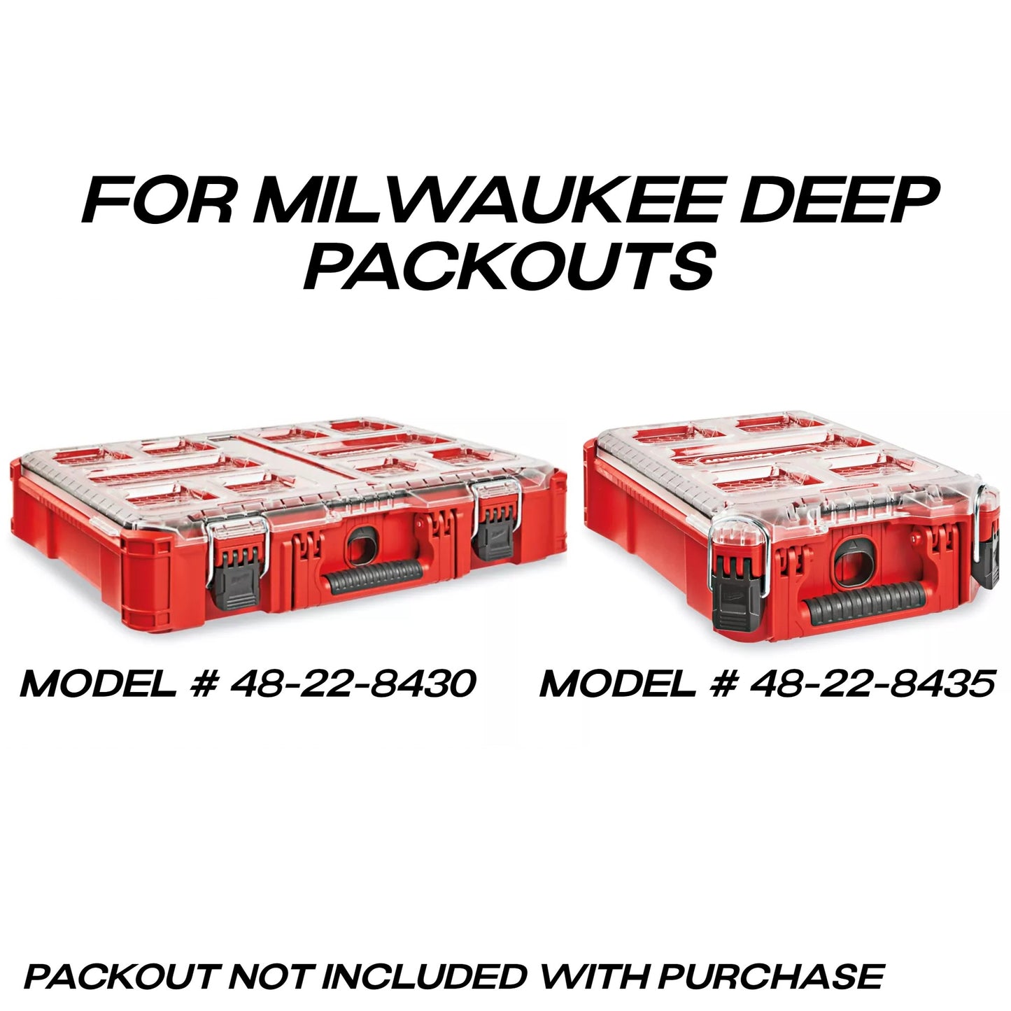 Pistol Cartridge Double Stack Inserts for Deep Milwaukee Bins