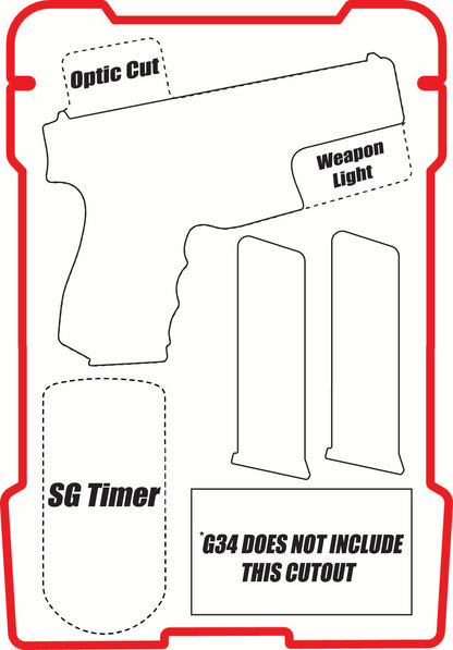 Glock 19 (Gen 3) Foam Insert for Slim Milwaukee Packout