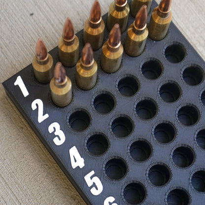 Numbered Loading Block for Reloading Ammo
